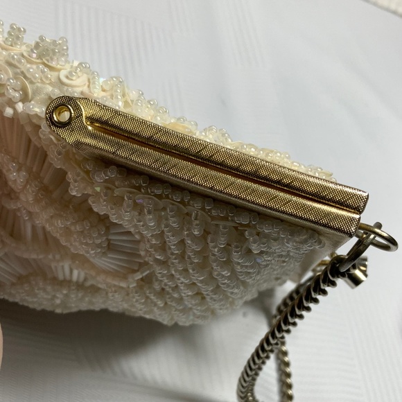 Bead and Sequin Vintage Evening Wedding Clutch - Picture 7 of 16